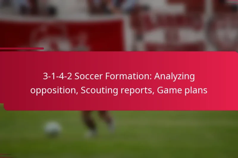 3-1-4-2 Soccer Formation: Analyzing opposition, Scouting reports, Game plans