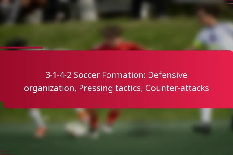 3-1-4-2 Soccer Formation: Defensive organization, Pressing tactics, Counter-attacks