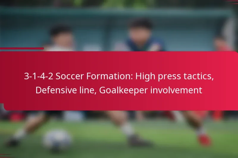 3-1-4-2 Soccer Formation: High press tactics, Defensive line, Goalkeeper involvement