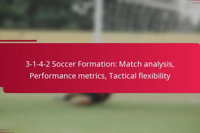 3-1-4-2 Soccer Formation: Match analysis, Performance metrics, Tactical flexibility