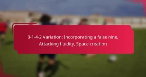 Read more about the article 3-1-4-2 Variation: Incorporating a false nine, Attacking fluidity, Space creation