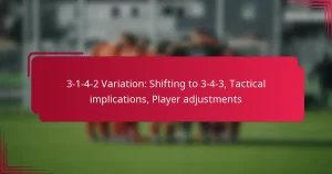 Read more about the article 3-1-4-2 Variation: Shifting to 3-4-3, Tactical implications, Player adjustments