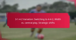 Read more about the article 3-1-4-2 Variation: Switching to 4-4-2, Width vs. central play, Strategic shifts
