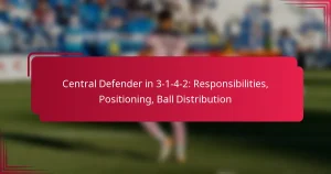 Read more about the article Central Defender in 3-1-4-2: Responsibilities, Positioning, Ball Distribution