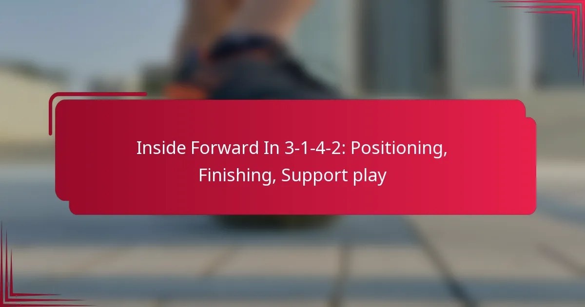 Inside Forward In 3-1-4-2: Positioning, Finishing, Support play