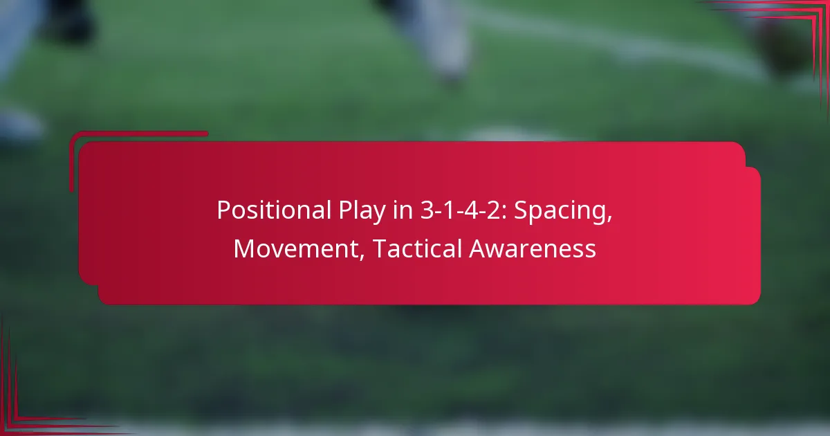 You are currently viewing Positional Play in 3-1-4-2: Spacing, Movement, Tactical Awareness