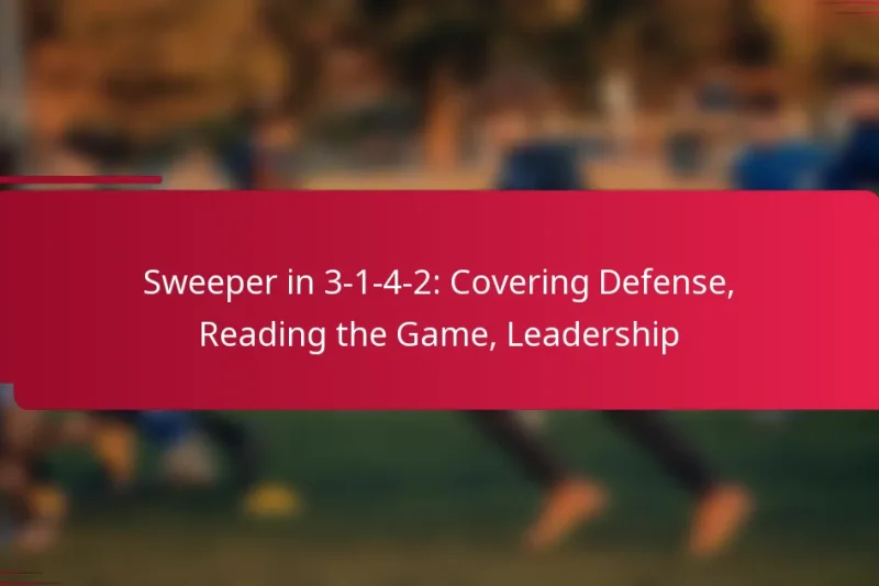 Sweeper in 3-1-4-2: Covering Defense, Reading the Game, Leadership