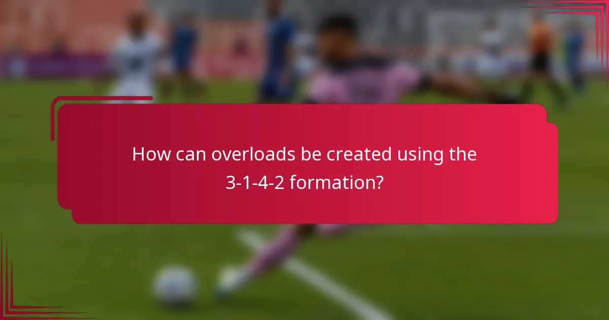 How can overloads be created using the 3-1-4-2 formation?