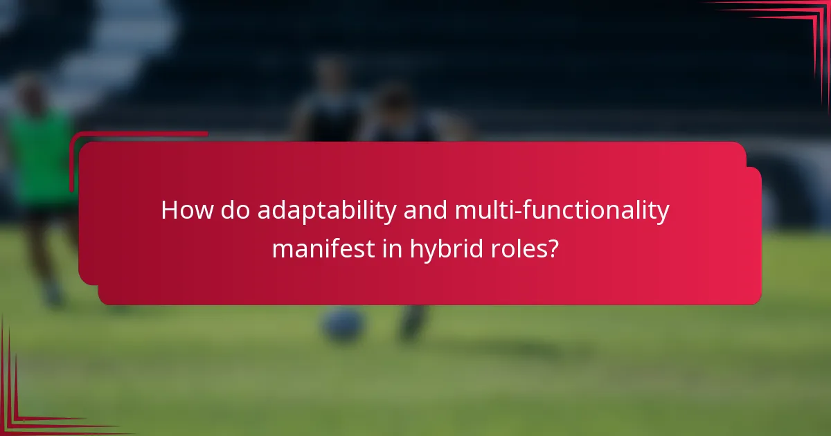 How do adaptability and multi-functionality manifest in hybrid roles?