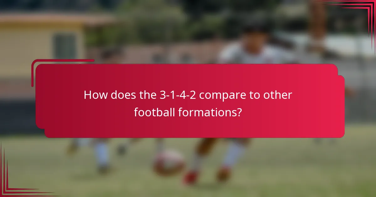How does the 3-1-4-2 compare to other football formations?