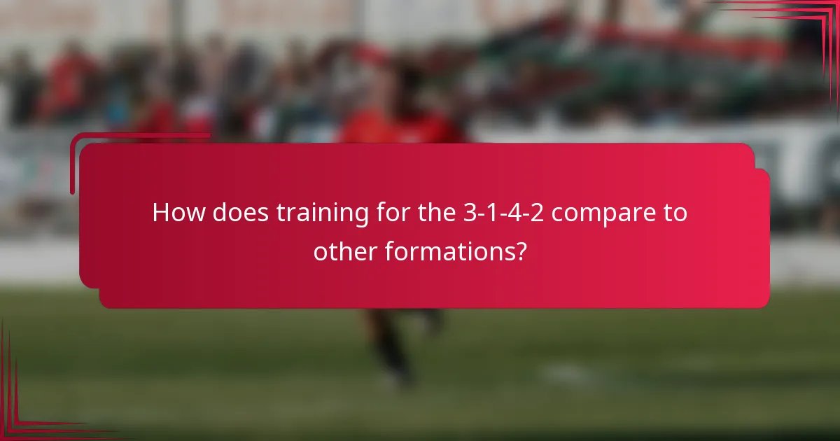 How does training for the 3-1-4-2 compare to other formations?