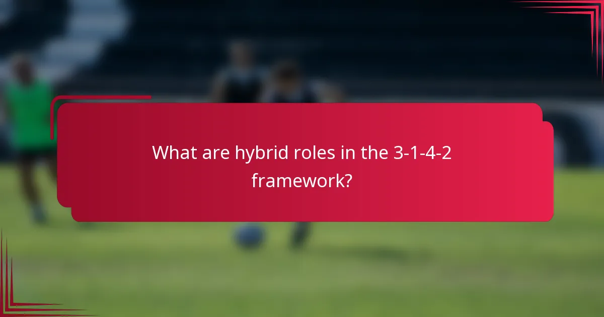 What are hybrid roles in the 3-1-4-2 framework?
