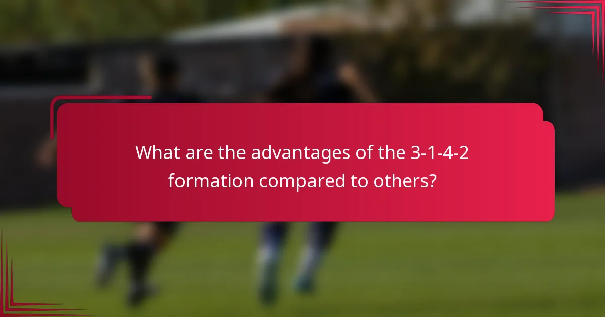 What are the advantages of the 3-1-4-2 formation compared to others?