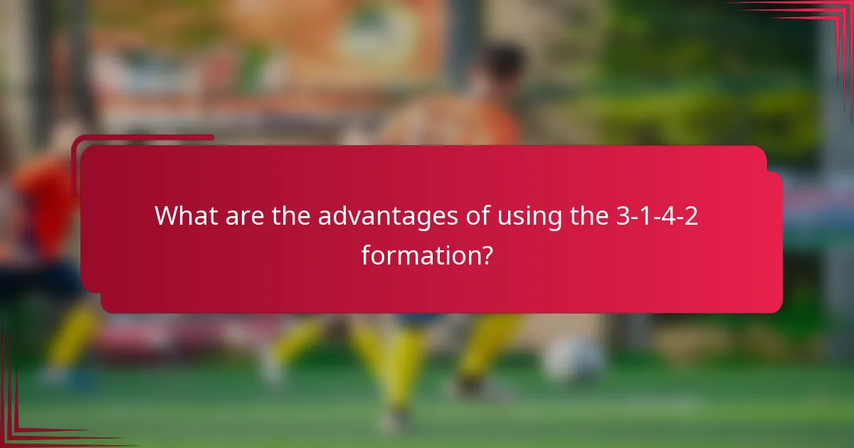 What are the advantages of using the 3-1-4-2 formation?