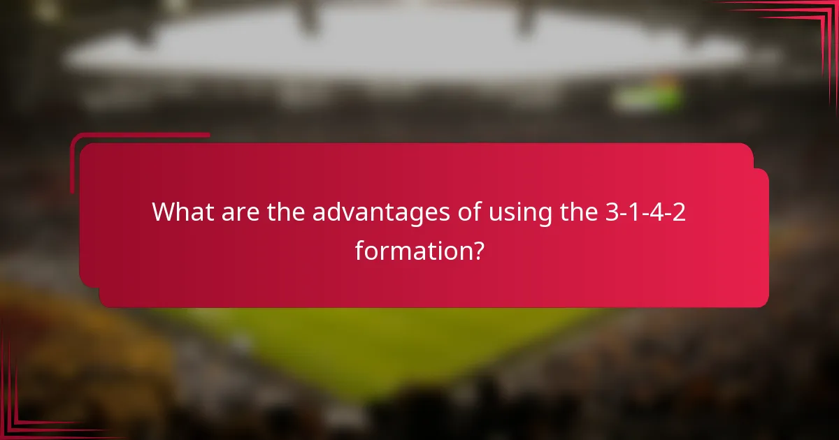 What are the advantages of using the 3-1-4-2 formation?