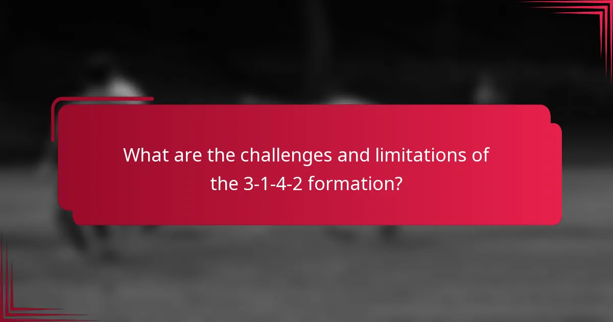What are the challenges and limitations of the 3-1-4-2 formation?
