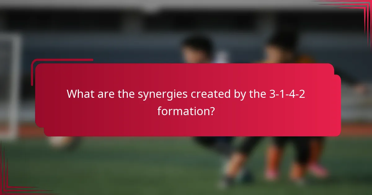 What are the synergies created by the 3-1-4-2 formation?