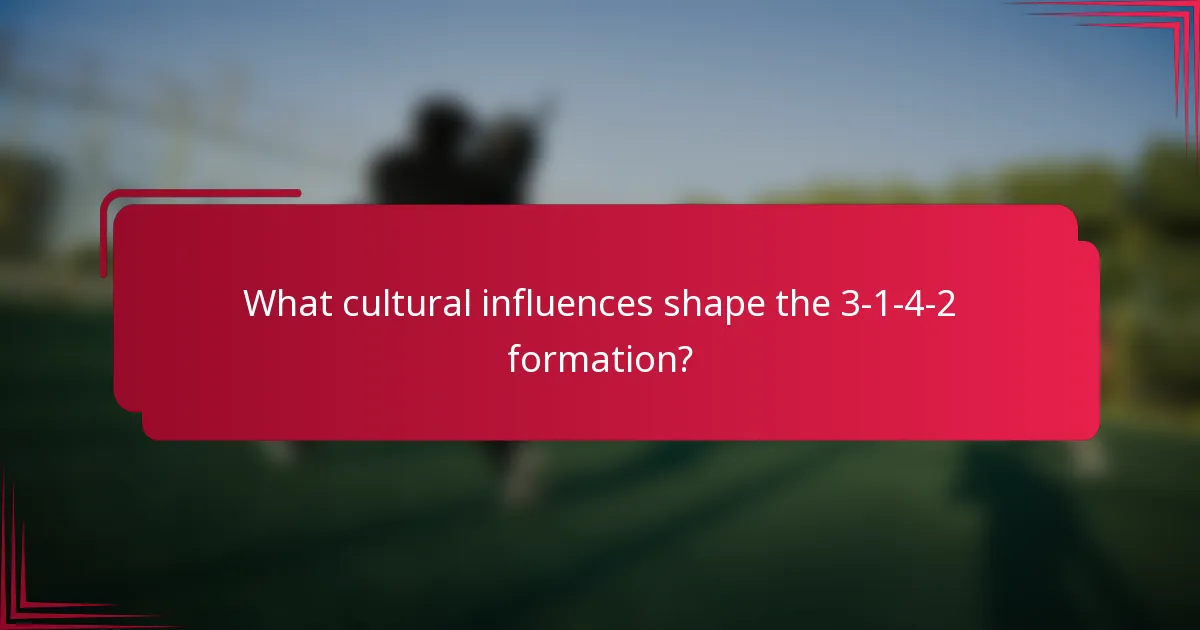 What cultural influences shape the 3-1-4-2 formation?