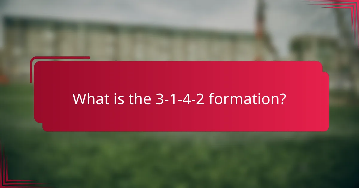What is the 3-1-4-2 formation?