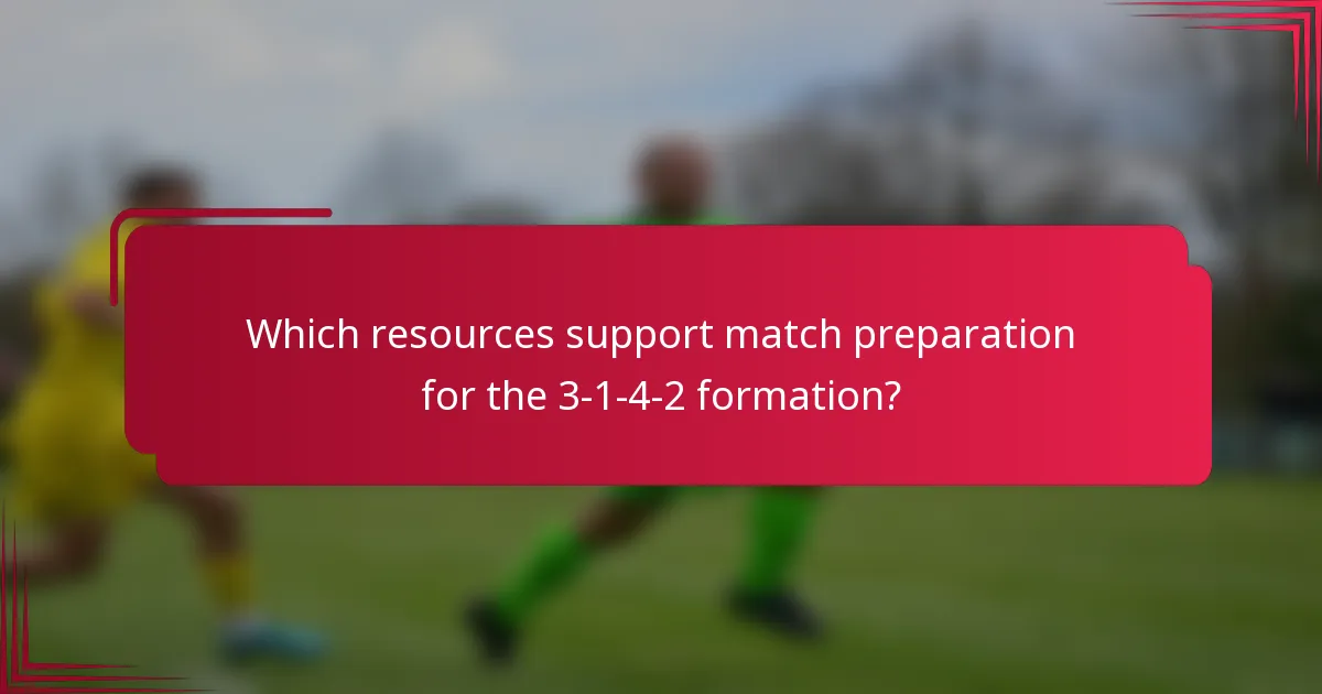 Which resources support match preparation for the 3-1-4-2 formation?