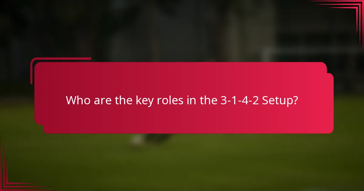 Who are the key roles in the 3-1-4-2 Setup?